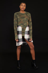 Save Chamberlain| Textured Skirt Panel Sweater's